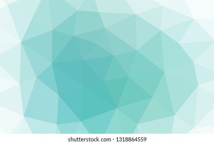 Light BLUE vector hexagon mosaic texture. Glitter abstract illustration with an elegant design. A completely new design for your business.