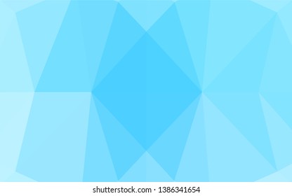 Light BLUE vector hexagon mosaic texture. A vague abstract illustration with gradient. The textured pattern can be used for background.