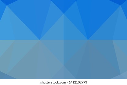 Light BLUE vector hexagon mosaic cover. Shining colored illustration in a Brand new style. A completely new design for your business.