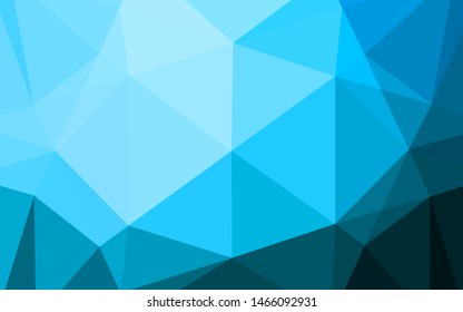 Light BLUE vector hexagon mosaic cover. An elegant bright illustration with gradient. Brand new style for your business design.