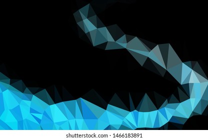 Light BLUE vector hexagon mosaic texture. Creative geometric illustration in Origami style with gradient. The best triangular design for your business.