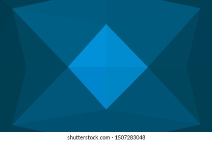Light BLUE vector hexagon mosaic template. A sample with polygonal shapes. A new texture for your design.