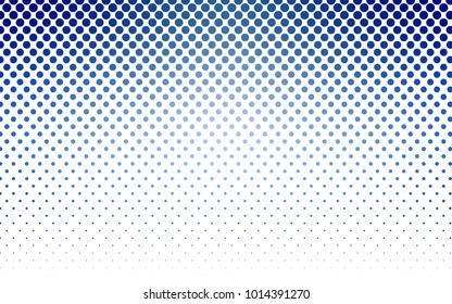 Light BLUE vector illustration which consist of circles. Dotted gradient design for your business. Creative geometric background in halftone style with colored spots.