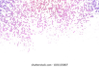 Light BLUE vector illustration which consist of circles. Dotted gradient design for your business. Creative geometric background in halftone style with colored spots.