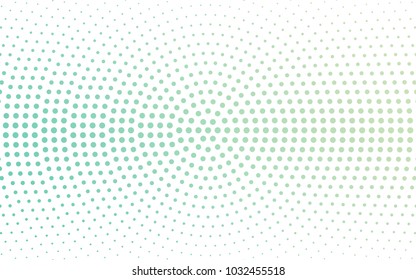 Light BLUE vector illustration which consist of circles. Dotted gradient design for your business. Creative geometric background in halftone style with colored spots.
