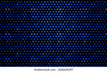 Light BLUE vector illustration which consist of circles. Dotted gradient design for your business. Creative geometric background in halftone style with colored spots.