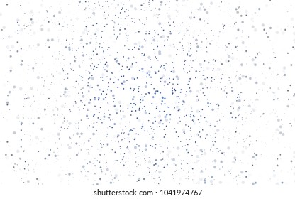 Light BLUE vector illustration which consist of circles. Dotted gradient design for your business. Creative geometric background in halftone style with colored spots.