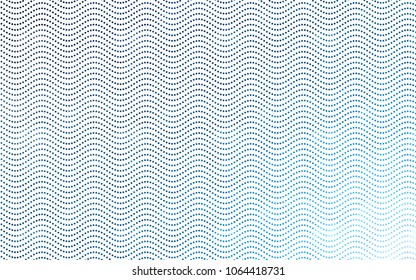 Light BLUE vector illustration which consist of circles. Dotted gradient design for your business. Creative geometric background in halftone style with colored spots.