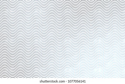Light BLUE vector illustration which consist of circles. Dotted gradient design for your business. Creative geometric background in halftone style with colored spots.