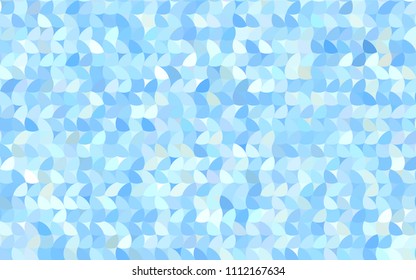 Light BLUE vector illustration which consist of circles. Dotted gradient design for your business. Creative geometric background in halftone style with colored spots.