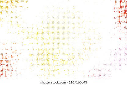 Light BLUE vector illustration which consist of circles. Dotted gradient design for your business. Creative geometric background in halftone style with colored spots.