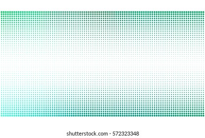 Light blue vector illustration which consist of circles. Dotted gradient design for your business. Creative geometric background in halftone style with colored spots.