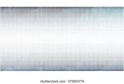 Light BLUE vector illustration which consist of circles. Dotted gradient design for your business. Creative geometric background in halftone style with colored spots.