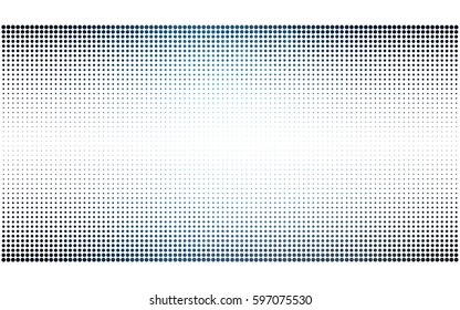 Light BLUE vector illustration which consist of circles. Dotted gradient design for your business. Creative geometric background in halftone style with colored spots.