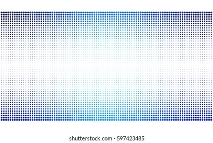 Light BLUE vector illustration which consist of circles. Dotted gradient design for your business. Creative geometric background in halftone style with colored spots.