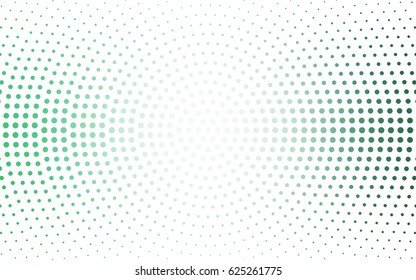 Light BLUE vector illustration which consist of circles. Dotted gradient design for your business. Creative geometric background in halftone style with colored spots.