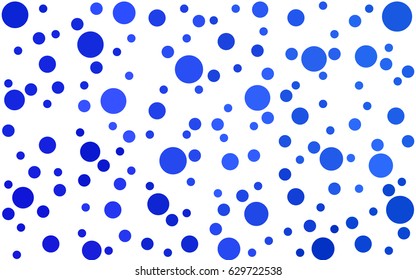 Light BLUE vector illustration which consist of circles. Dotted gradient design for your business. Creative geometric background in halftone style with colored spots.