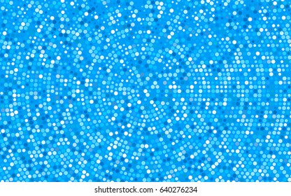 Light BLUE vector illustration which consist of circles. Dotted gradient design for your business. Creative geometric background in halftone style with colored spots.