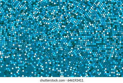 Light BLUE vector illustration which consist of circles. Dotted gradient design for your business. Creative geometric background in halftone style with colored spots.