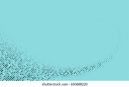 Light BLUE vector illustration which consist of circles. Dotted gradient design for your business. Creative geometric background in halftone style with colored spots.