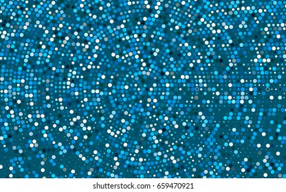 Light BLUE vector illustration which consist of circles. Dotted gradient design for your business. Creative geometric background in halftone style with colored spots.