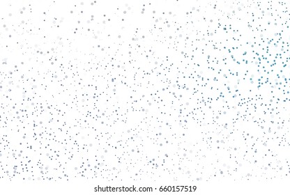 Light BLUE vector illustration which consist of circles. Dotted gradient design for your business. Creative geometric background in halftone style with colored spots.