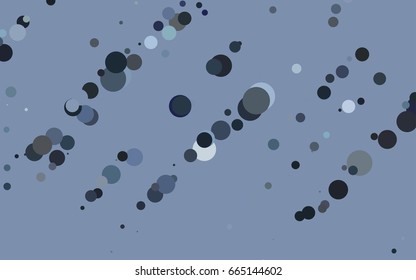 Light BLUE vector illustration which consist of circles. Dotted gradient design for your business. Creative geometric background in halftone style with colored spots.