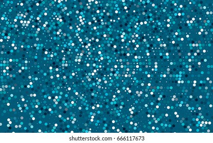 Light BLUE vector illustration which consist of circles. Dotted gradient design for your business. Creative geometric background in halftone style with colored spots.