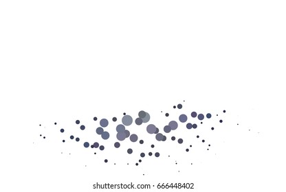 Light BLUE vector illustration which consist of circles. Dotted gradient design for your business. Creative geometric background with colored spots.