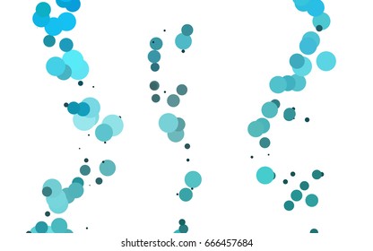 Light BLUE vector illustration which consist of circles. Dotted gradient design for your business. Creative geometric background in halftone style with colored spots.