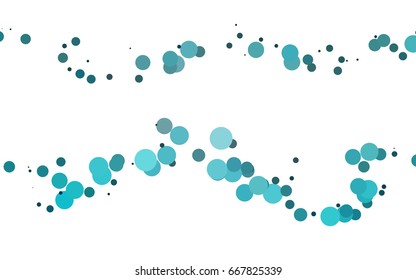 Light BLUE vector illustration which consist of circles. Dotted gradient design for your business. Creative geometric background in halftone style with colored spots.