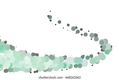 Light BLUE vector illustration which consist of circles. Dotted gradient design for your business. Creative geometric background in halftone style with colored spots.