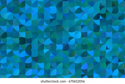 Light BLUE vector illustration which consist of circles. Dotted gradient design for your business. Creative geometric background in halftone style with colored spots.