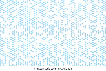 Light BLUE vector illustration which consist of circles. Dotted gradient design for your business. Creative geometric background in halftone style with colored spots.