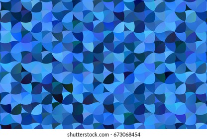 Light BLUE vector illustration which consist of circles. Dotted gradient design for your business. Creative geometric background in halftone style with colored spots.