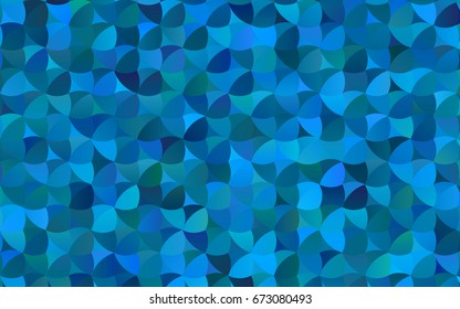 Light BLUE vector illustration which consist of circles. Dotted gradient design for your business. Creative geometric background in halftone style with colored spots.