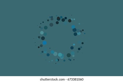 Light BLUE vector illustration which consist of circles. Dotted gradient design for your business. Creative geometric background in halftone style with colored spots.