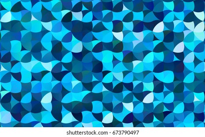 Light BLUE vector illustration which consist of circles. Dotted gradient design for your business. Creative geometric background in halftone style with colored spots.