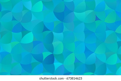 Light BLUE vector illustration which consist of circles. Dotted gradient design for your business. Creative geometric background in halftone style with colored spots.