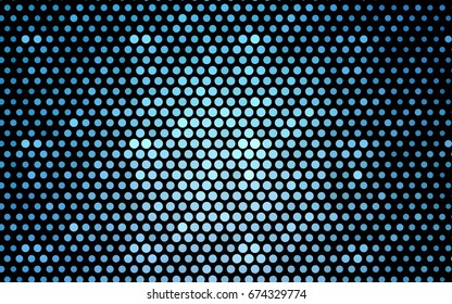 Light BLUE vector illustration which consist of circles. Dotted gradient design for your business. Creative geometric background in halftone style with colored spots.