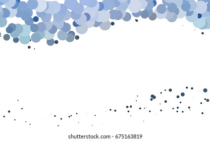 Light BLUE vector illustration which consist of circles. Dotted gradient design for your business. Creative geometric background in halftone style with colored spots.