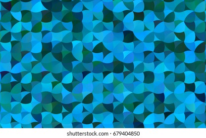Light BLUE vector illustration which consist of circles. Dotted gradient design for your business. Creative geometric background in halftone style with colored spots.