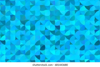 Light BLUE vector illustration which consist of circles. Dotted gradient design for your business. Creative geometric background in halftone style with colored spots.