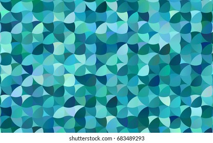 Light BLUE vector illustration which consist of circles. Dotted gradient design for your business. Creative geometric background in halftone style with colored spots.