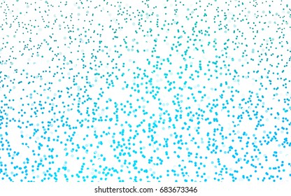 Light BLUE vector illustration which consist of circles. Dotted gradient design for your business. Creative geometric background in halftone style with colored spots.