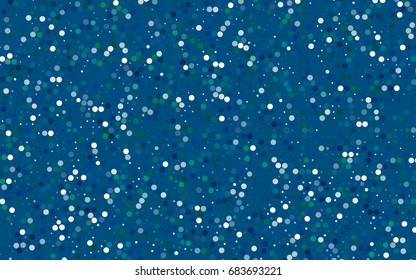 Light BLUE vector illustration which consist of circles. Dotted gradient design for your business. Creative geometric background in halftone style with colored spots.
