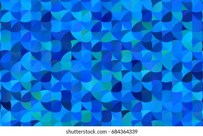 Light BLUE vector illustration which consist of circles. Dotted gradient design for your business. Creative geometric background in halftone style with colored spots.