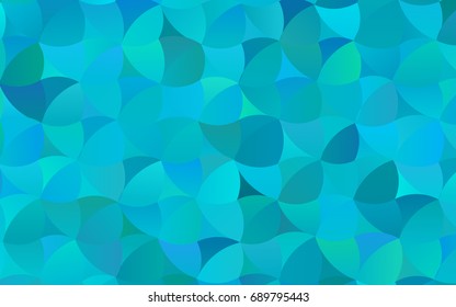Light BLUE vector illustration which consist of circles. Dotted gradient design for your business. Creative geometric background in halftone style with colored spots.