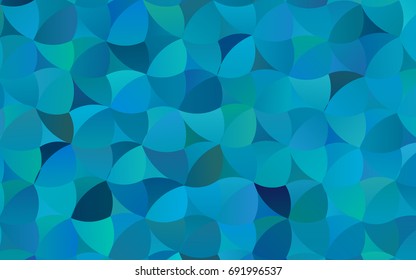 Light BLUE vector illustration which consist of circles. Dotted gradient design for your business. Creative geometric background in halftone style with colored spots.