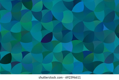 Light BLUE vector illustration which consist of circles. Dotted gradient design for your business. Creative geometric background in halftone style with colored spots.